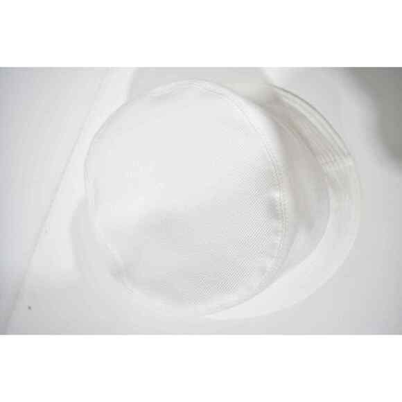 Chanel 22P White Ivory Denim Crystal Sequin Logo Sun Cloche Bucket Hat Small S main image 7